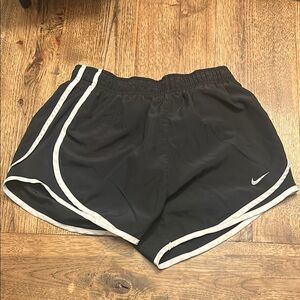 Nike Women's Black Athletic Shorts with White Trim